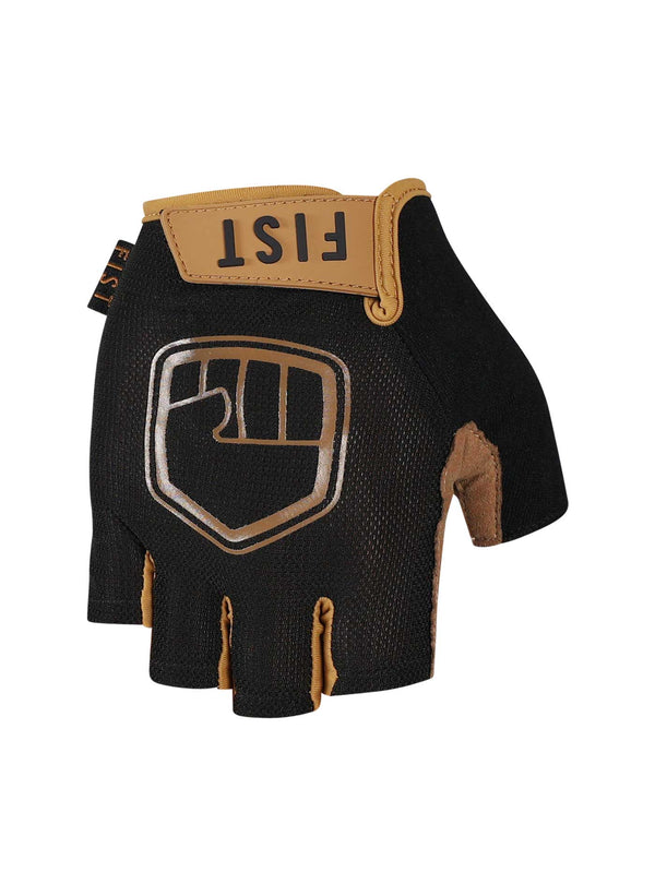 BLACK N TAN - 1/2 FINGER GLOVE